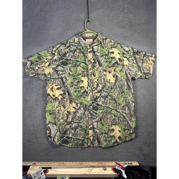Browning Shirt Mens 3XL Mossy Oak Camo Short Sleeve Button Up Super Naturals - Picture 1 of 8
